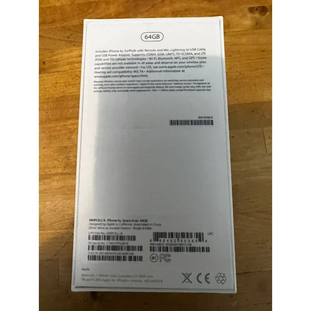 Apple iPhone 6S Space Gray 64GB EMPTY OEM BOX ONLY